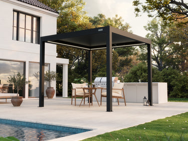 PERGOLUX Pergola Sundream S3 Schwarz Freistehend 3x3m
