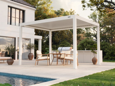PERGOLUX Pergola Sundream S3 Weiß Freistehend 3x4m