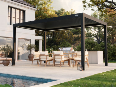 PERGOLUX Pergola Sundream S3 Schwarz Freistehend 3x5m