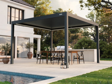 PERGOLUX Pergola Sundream S3 Anthrazit Freistehend 4x4m