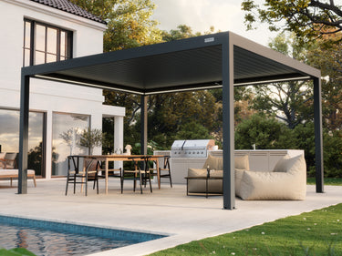PERGOLUX Pergola Sundream S3 Anthrazit Freistehend 4x5m