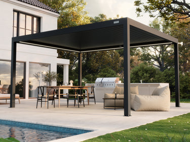 PERGOLUX Pergola Sundream S3 Schwarz Freistehend 4x5m