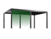 Pergolux Pergola – Auswahl der vorderen linken Seitenwand bei freistehendem Modell.