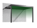Pergolux Pergola – Auswahl der vorderen Seitenwand bei wandmontiertem Modell.