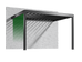 Pergolux Pergola – Auswahl der linken Seitenwand bei wandmontiertem Modell.